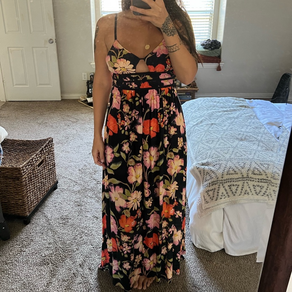 Free People Wisteria Maxi Floral Dress | Size XS